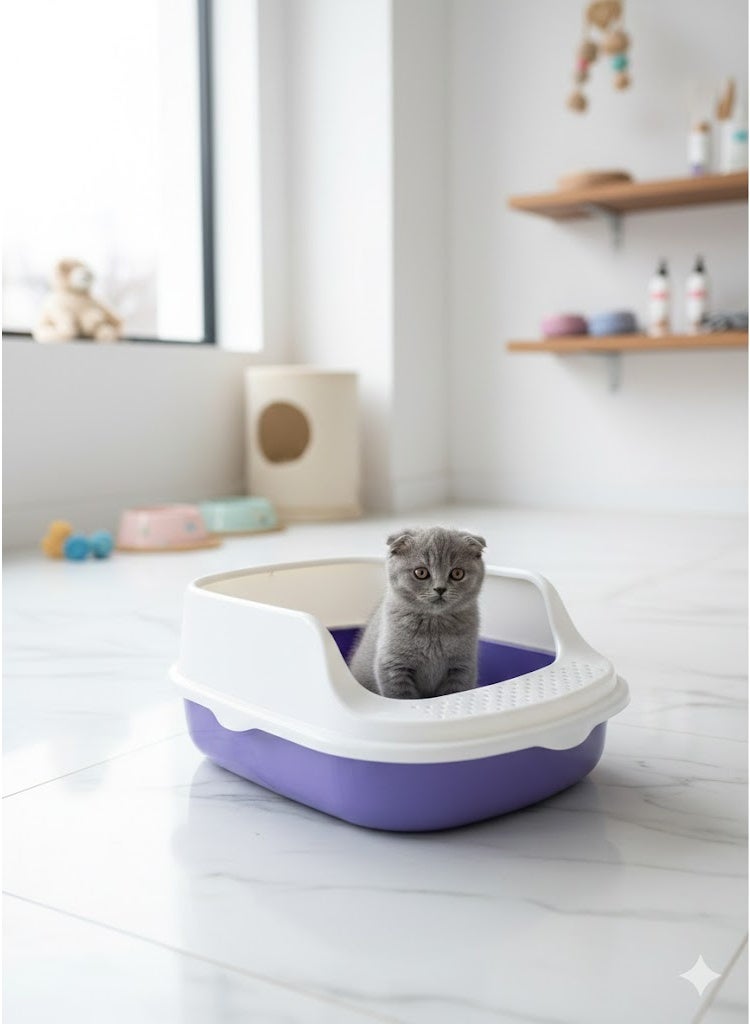 صندوق فضلات قطط فاخر مع مغرفة - Image 3